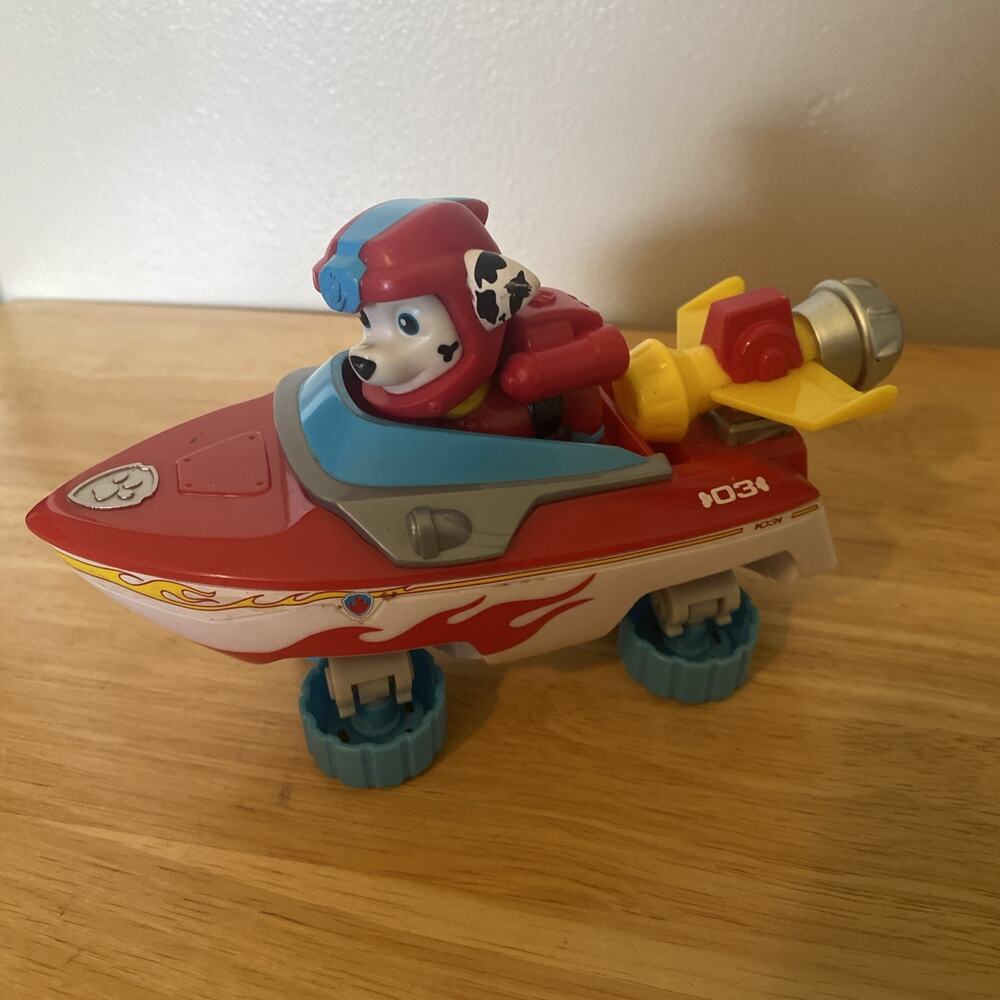 Paw Patrol Sea Patrol Marshall and Transforming Vehicle RARE